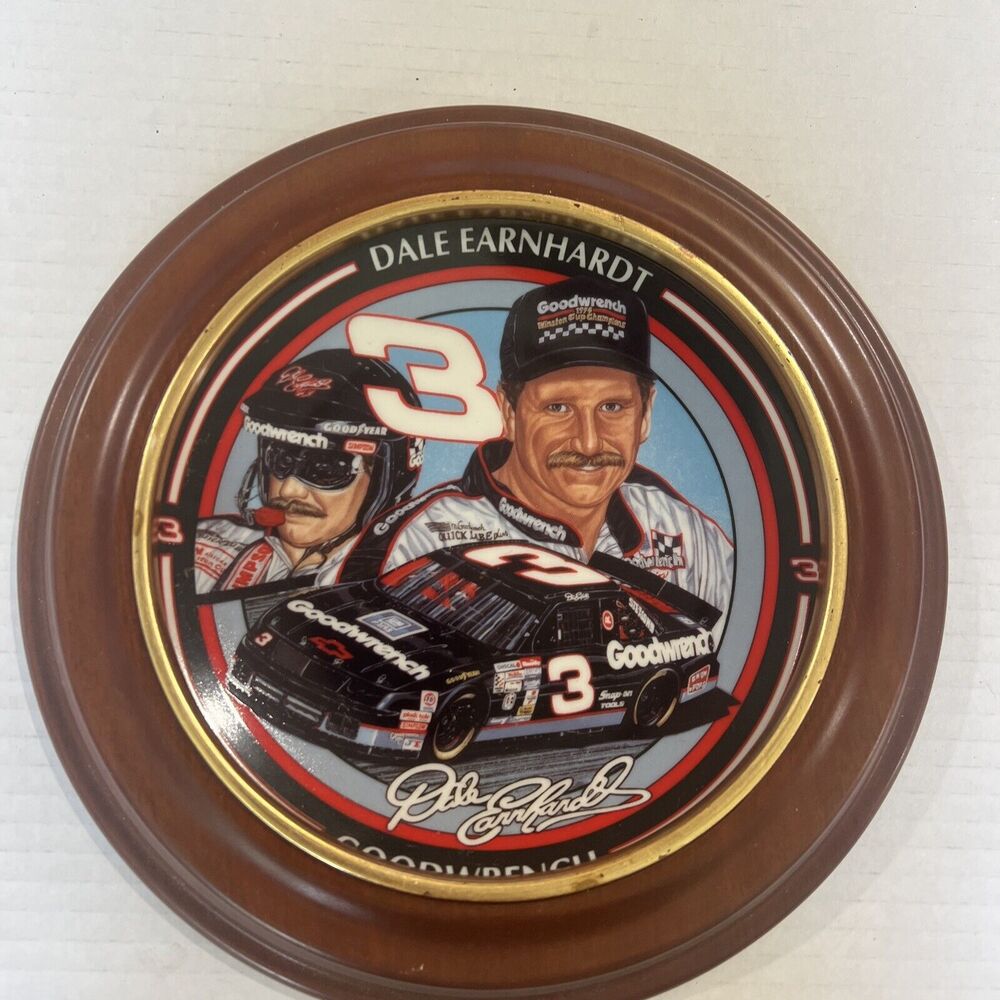 Dale Earnhardt #3 "The Intimidator" Hamilton Plate Collection w/ wood Frame